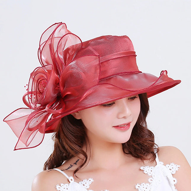 Chapeau femme charmant - Rouge - A - M (56 - 58cm) | La boutique du chapeau