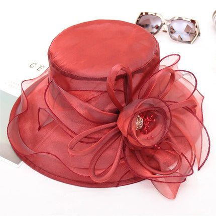 Chapeau femme chic - Rose/bordeau - M (56 - 58cm) | La boutique du chapeau