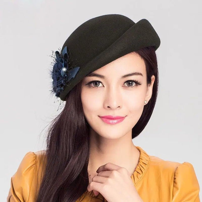 Chapeau femme en feutre - Kaki - M (56 - 58cm) | La boutique du chapeau