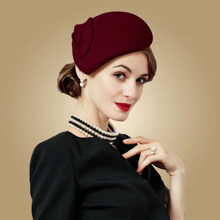 Chapeau femme en laine - Bordeau - | La boutique du chapeau