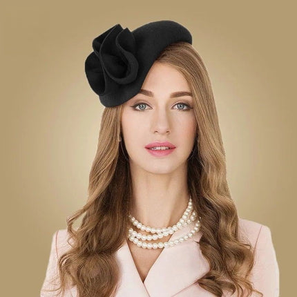 Chapeau femme en laine - Noir - | La boutique du chapeau