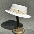 Chapeau-femme fédora Blanc / 57cm Chapeau Fedora papier blanc