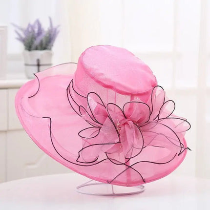 Chapeau femme glamour - Rose/rouge - M (56 - 58cm) | La boutique du chapeau