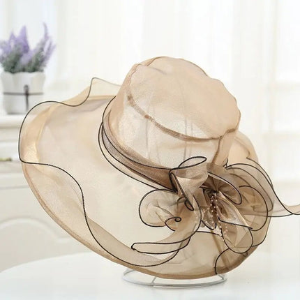 Chapeau femme glamour - kaki - M (56 - 58cm) | La boutique du chapeau