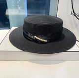 Chapeau-femme mariage Noir / M  57cm Chapeau Or organza haut de forme