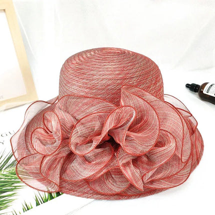 Chapeau femme sophistiqué - Rose/rouge - M (56 - 58cm) | La boutique du chapeau