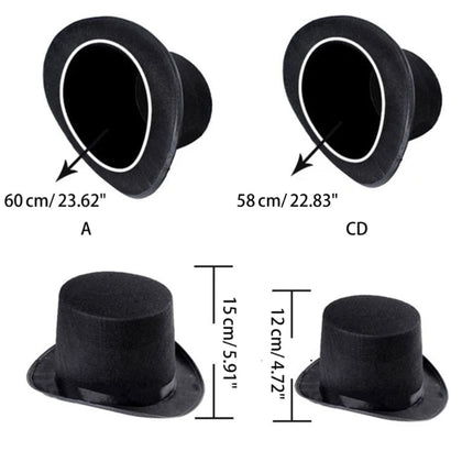 Chapeau haut de forme ancien - XS (52 - 53cm) - | La boutique du chapeau
