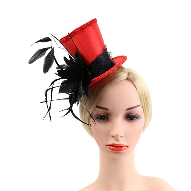 Chapeau haut de forme Bibi - Rouge - | La boutique du chapeau