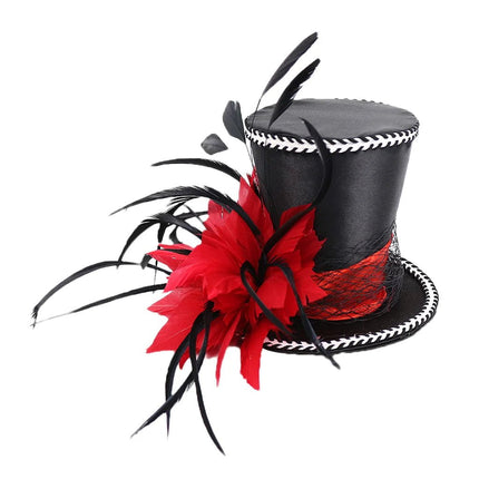 Chapeau haut de forme Bibi - Rouge - | La boutique du chapeau