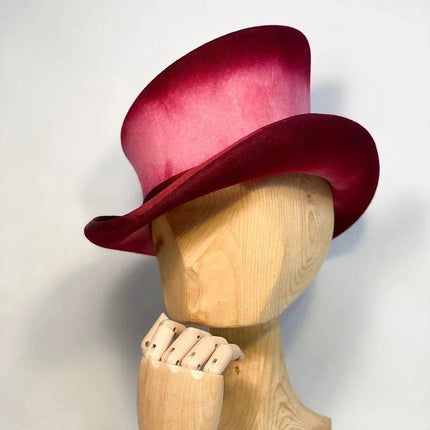 Chapeau haut de forme cachemire - Bordeau - M (56 - 58cm) | La boutique du chapeau