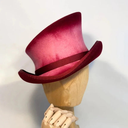 Chapeau haut de forme cachemire - Bordeau - M (56 - 58cm) | La boutique du chapeau