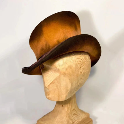 Chapeau haut de forme cachemire - Bordeau - M (56 - 58cm) | La boutique du chapeau
