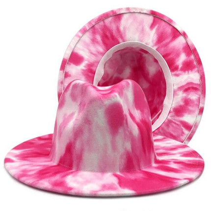 Chapeau haut de forme coloré - Blanc/Rose - M (56 - 58cm) | La boutique du chapeau