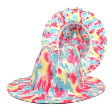Chapeau haut de forme coloré - Rose/Blanc - M (56 - 58cm) | La boutique du chapeau