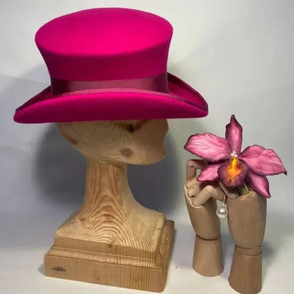 Chapeau haut de forme femme - Rose 2 - M (56 - 58cm) | La boutique du chapeau