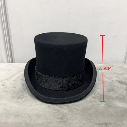 Chapeau haut de forme gentleman - Rouge 13.5CM - S (54 - 55cm) | La boutique du chapeau