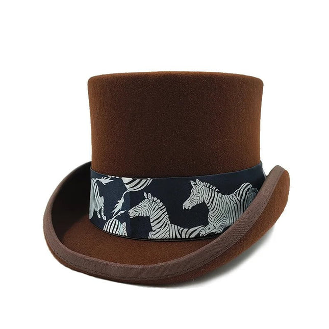 Chapeau haut de forme magie - Marron - S (54 - 55cm) | La boutique du chapeau