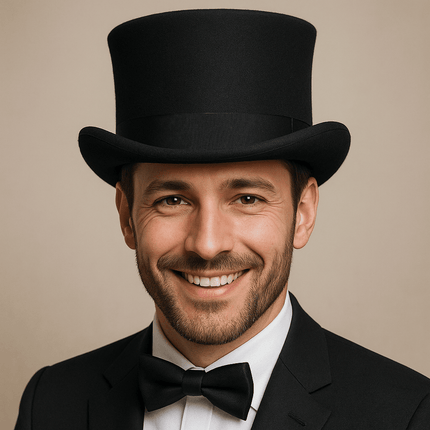Chapeau haut de forme mariage - 29 - S (54 - 55cm) | La boutique du chapeau