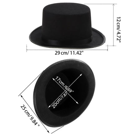 Chapeau haut de forme steampunk - Lunettes argent - Ajustable (du 54 au 59) | La boutique du chapeau