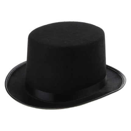 Chapeau haut de forme steampunk - Noir - Ajustable (du 54 au 59) | La boutique du chapeau