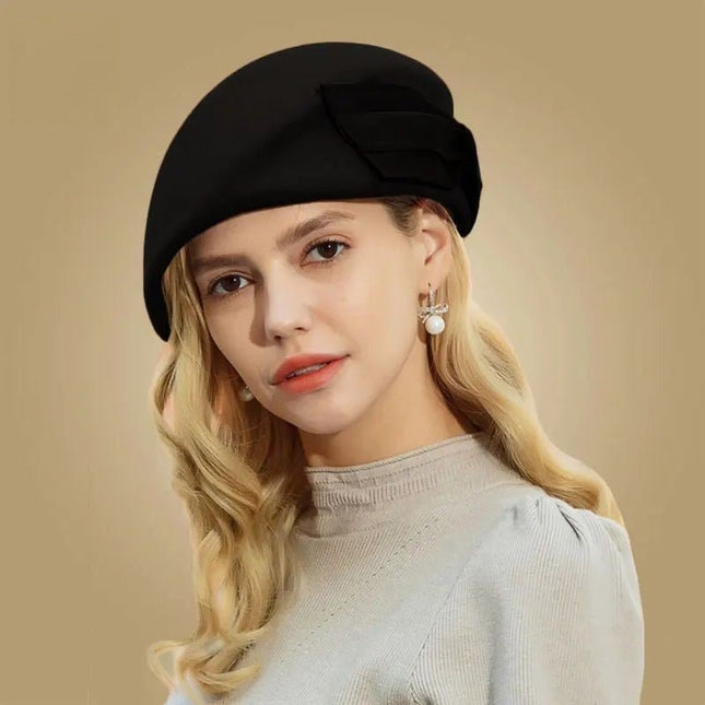 Chapeau hiver en feutre - Noir - M (56 - 58cm) | La boutique du chapeau