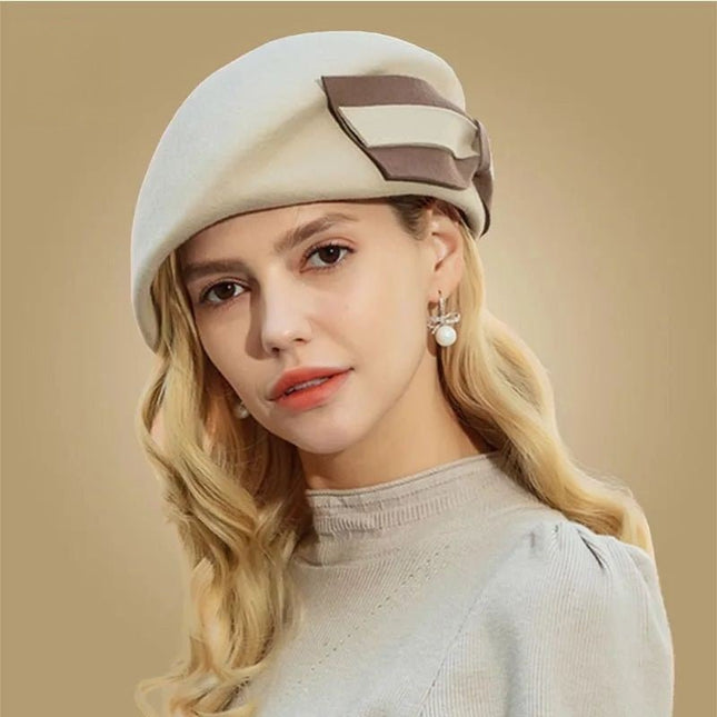 Chapeau hiver en feutre - Beige - M (56 - 58cm) | La boutique du chapeau
