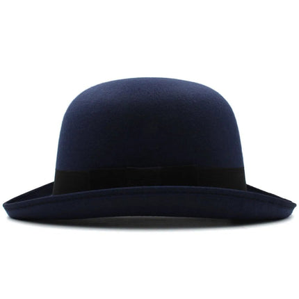 Chapeau melon ancien - Marine - Laine | La boutique du chapeau