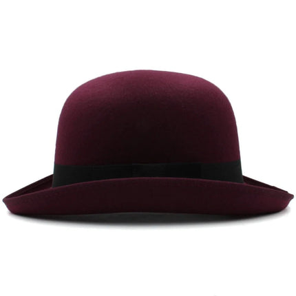 Chapeau melon ancien - Bordeau - Laine | La boutique du chapeau
