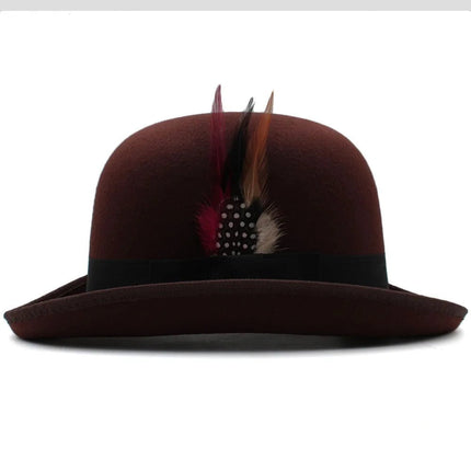 Chapeau Melon Coloré - Marron - Laine | La boutique du chapeau