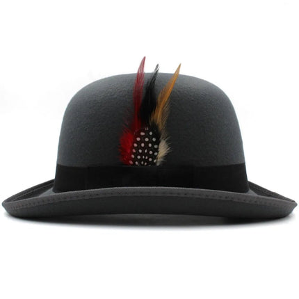 Chapeau Melon Coloré - Gris - Laine | La boutique du chapeau