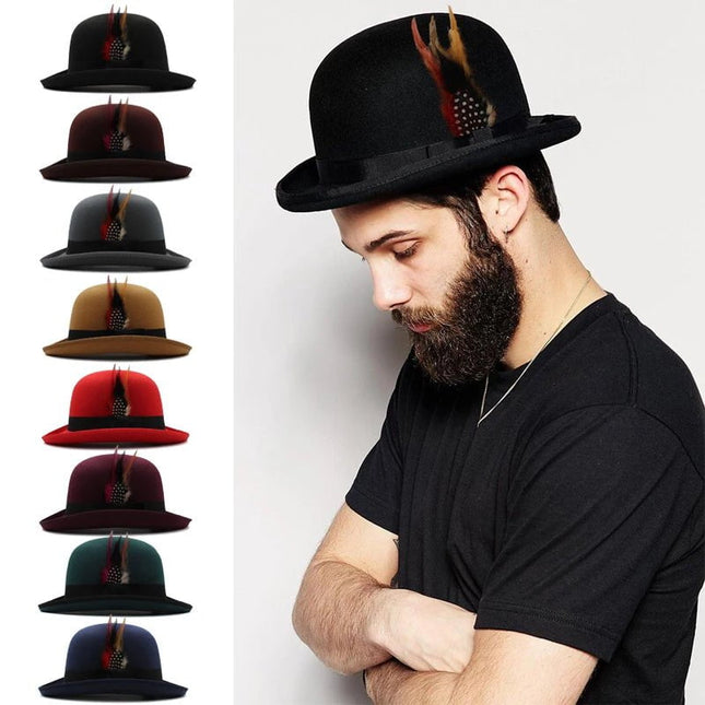 Chapeau Melon Coloré - Noir - Laine | La boutique du chapeau