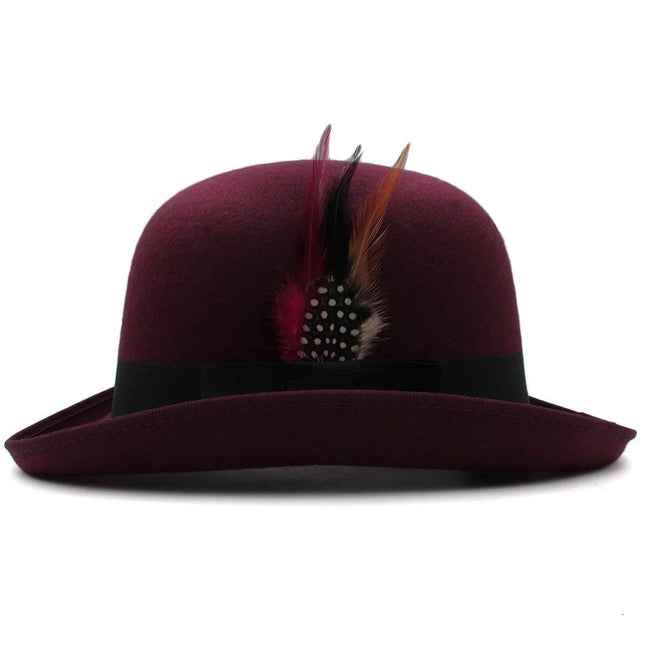 Chapeau Melon Coloré - Bordeau - Laine | La boutique du chapeau