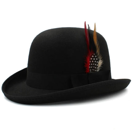 Chapeau Melon Coloré - Noir - Laine | La boutique du chapeau