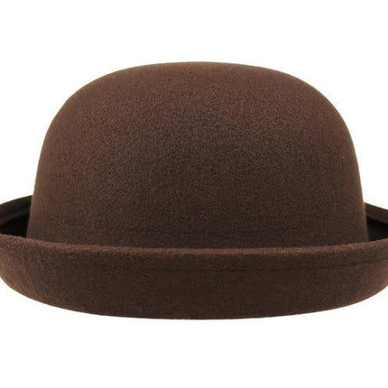 Chapeau melon en feutre de laine - Café - M (56 - 58cm) | La boutique du chapeau