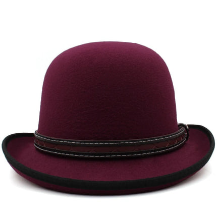 Chapeau melon femme - Bordeau - M (56 - 58cm) | La boutique du chapeau