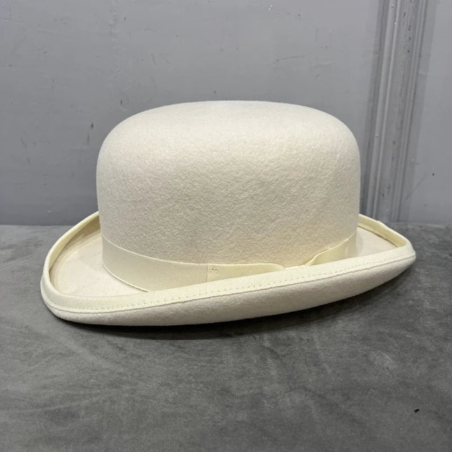 Chapeau Melon Haute Qualité - Blanc - S (54 - 55cm) | La boutique du chapeau