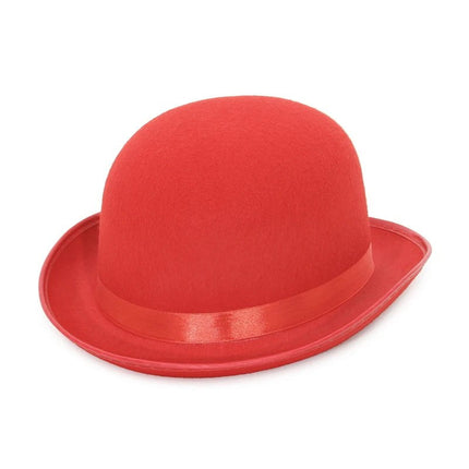 Chapeau melon homme - Rouge - L (58 - 59cm) | La boutique du chapeau