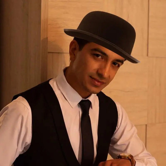 Chapeau melon noir - Noir - L (58 - 59cm) | La boutique du chapeau