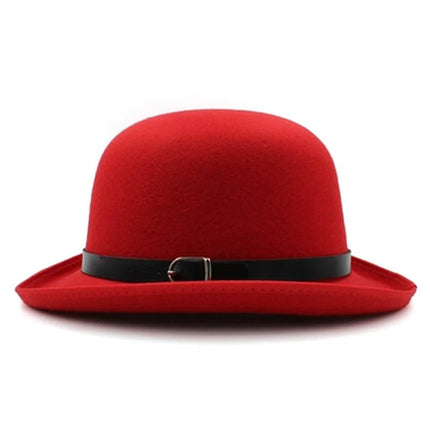 Chapeau melon pour femme - Rouge - M (56 - 58cm) | La boutique du chapeau