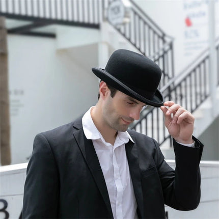 Chapeau melon pour hommes - Noir - S (54 - 55cm) | La boutique du chapeau