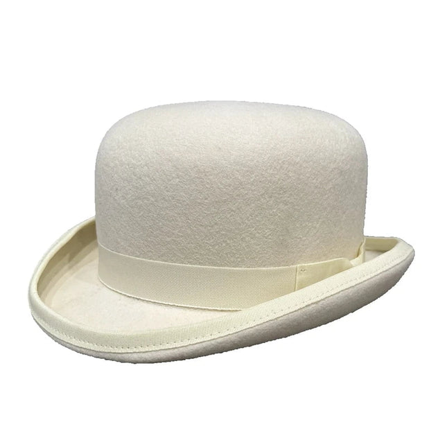 Chapeau Melon Unisexe - Blanc - S (54 - 55cm) | La boutique du chapeau