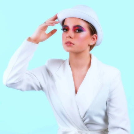 Chapeau Melon Unisexe - Blanc - S (54 - 55cm) | La boutique du chapeau
