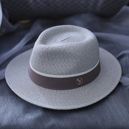Chapeau paille Fedora - Gris - M (56 - 58cm) | La boutique du chapeau