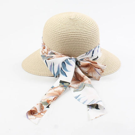 Chapeau paille pliable femme - Beige - Ajustable (du 54 au 59) | La boutique du chapeau