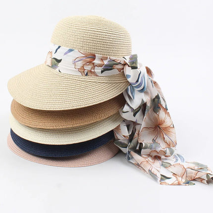 Chapeau paille pliable femme - Beige - Ajustable (du 54 au 59) | La boutique du chapeau