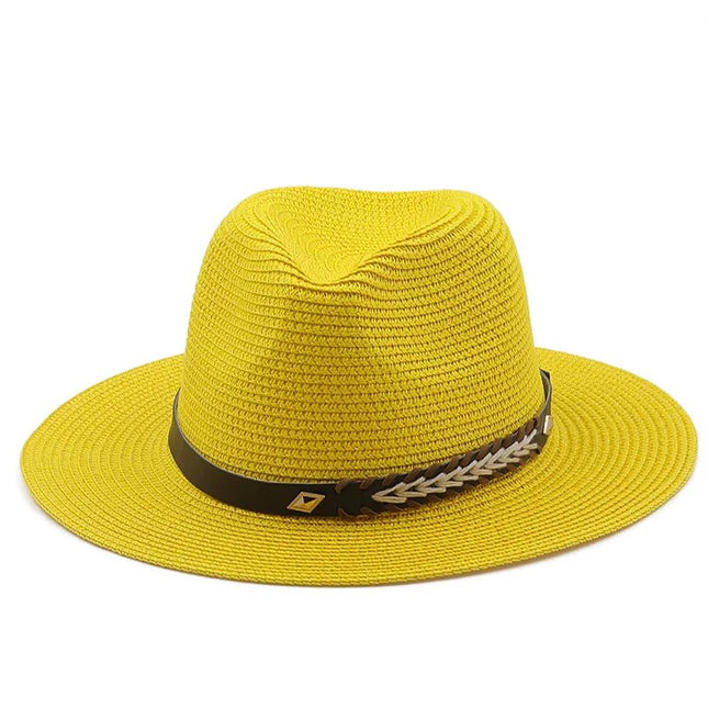 Chapeau Panama pour femme et homme - Jaune - M (56 - 58cm) | La boutique du chapeau