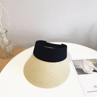 Chapeau pare - soleil en paille - Crème - Ajustable (du 54 au 59) | La boutique du chapeau
