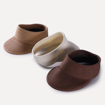 Chapeau pare - soleil en paille - Beige - Ajustable (du 54 au 59) | La boutique du chapeau