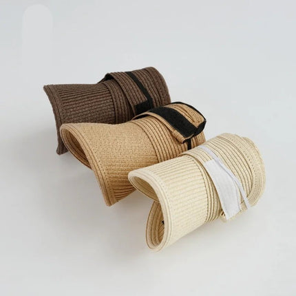 Chapeau pare - soleil en paille - Beige - Ajustable (du 54 au 59) | La boutique du chapeau