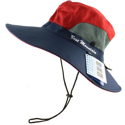 Chapeau pécheur anti UV - Rouge - M (56 - 58cm) | La boutique du chapeau